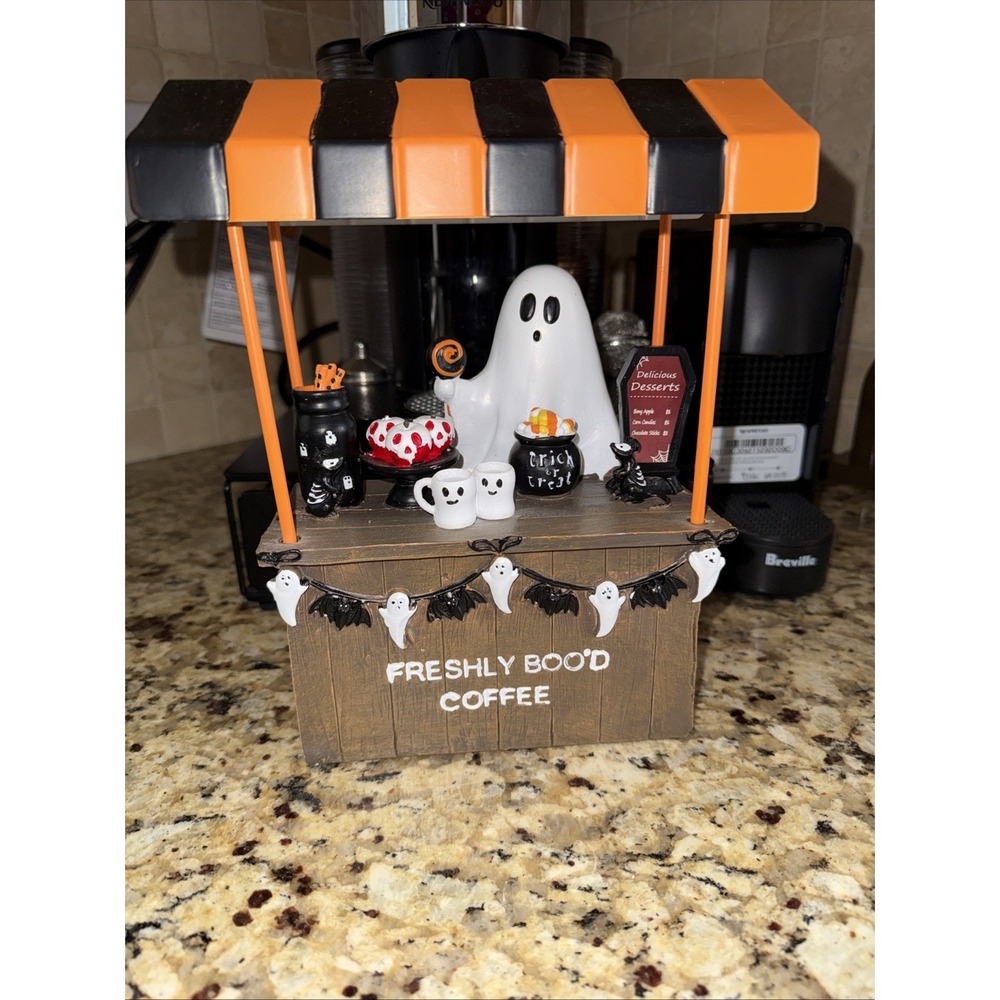 Halloween Ghost Coffee Cart Boo's Cafe Freshly Boo'd Bar Halloween New Viral